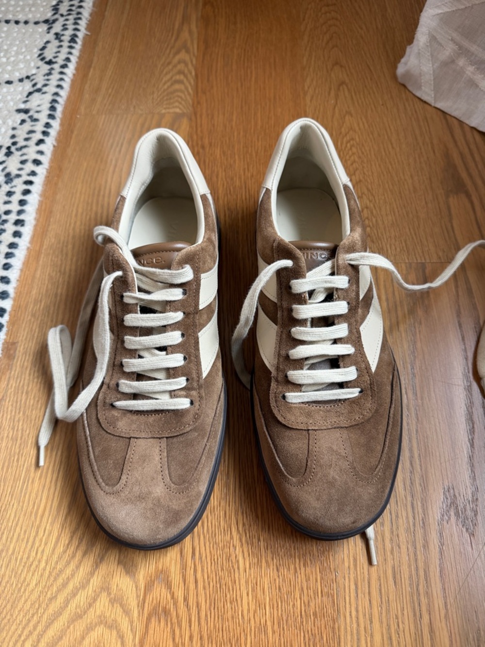 Oasis Vince Men's Sneakers, Suede Brown w Cream